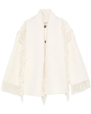 TOTEME Fringed Mantel Jacket - White