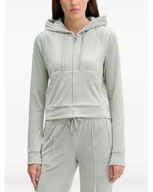 Juicy Couture Pockets Zip-Up Hoodie - Grey