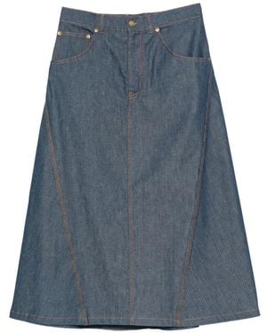 Moschino A-Line Midi Skirt - Blue