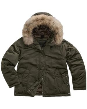 Blauer Glenvale Fur-Trim Hooded Jacket - Green
