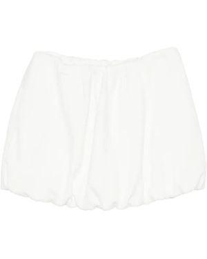 DUNST Minifalda Con Dobladillo Abombado - Blanco