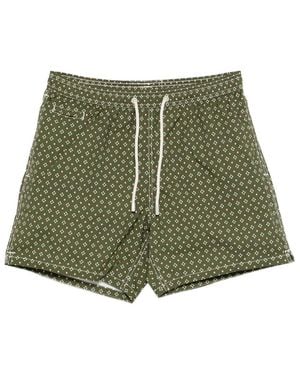 MC2 Saint Barth Lighting Patterned Swim Shorts - Green