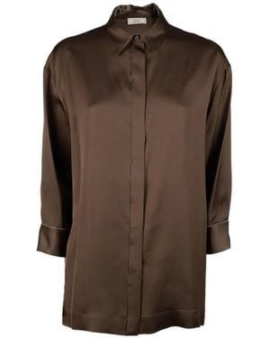 Peserico Chemise À Manches Longues - Brown