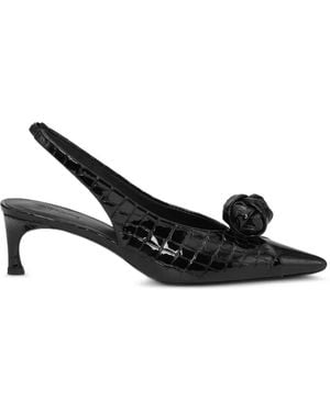 ROTATE BIRGER CHRISTENSEN Knot Slingback Court Shoes - Black