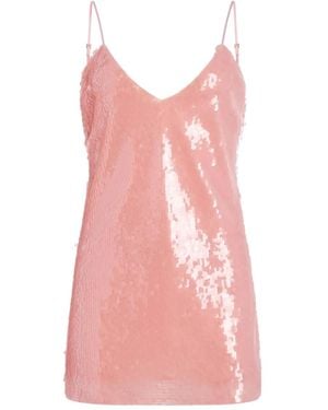 retroféte Robe-Nuisette À Sequins - Rose