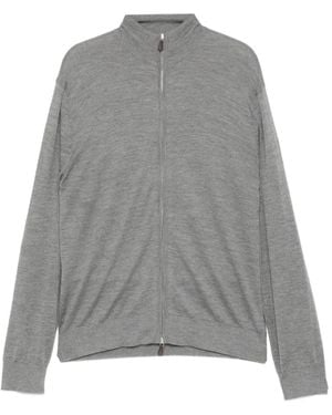 N.Peal Cashmere Hyde Cardigan - Grey