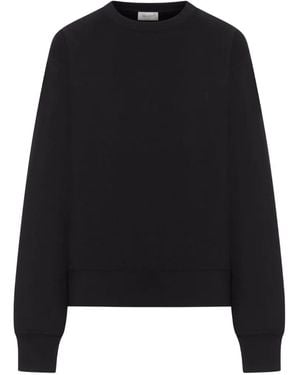 Saint Laurent Logo-Embroidered Sweatshirt - Black