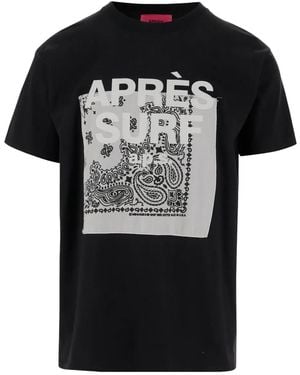 APRÈS SURF T-Shirt mit Paisley-Print - Schwarz