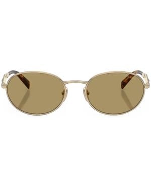 Prada Oval-Frame Sunglasses - Metallic