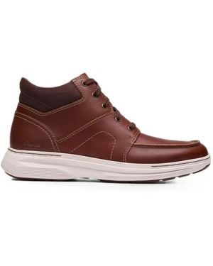 Clarks Craftwell Mid Leather Boots - Brown