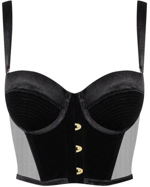 Maison Close X Scandale Rococo Bustier Bra - Black