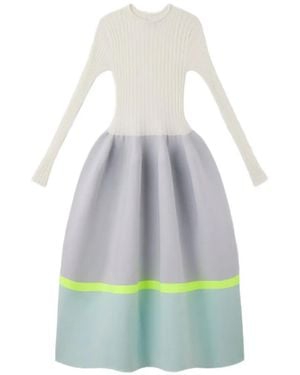 CFCL Ribbed Paneled Dress - White