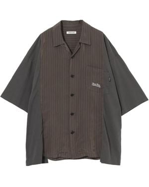 Undercover Striped Short-Sleeves Shirt - Grey
