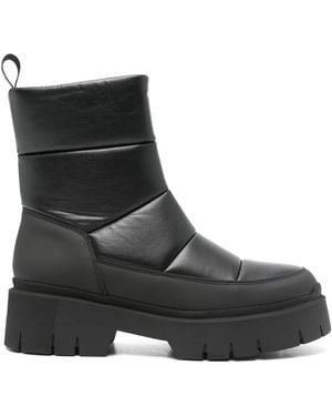 HUGO Padded Faux-Leather Boots - Black