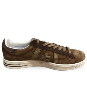 Premiata Russell Logo-Patch Sneakers - Brown