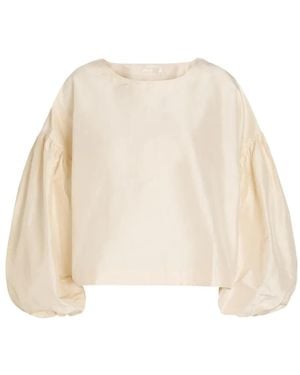 Suzie Kondi Puff-Sleeve Blouse - Natural