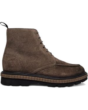 Neil Barrett Bottines En Daim À Lacets - Marron
