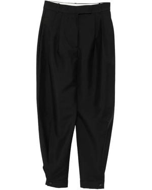 Rohe Pleated Button-Cuff Pants - Black