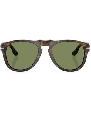 Persol Tortoiseshell-Effect Pilot-Frame Sunglasses - Green