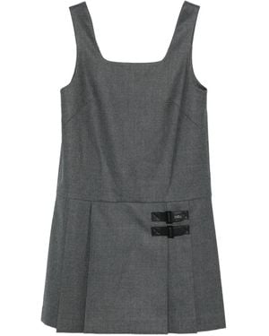 Juun.J Falten-Minikleid mit Schnallendetail - Grau
