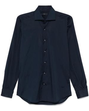 Fay Cutaway-Collar Shirt - Blue