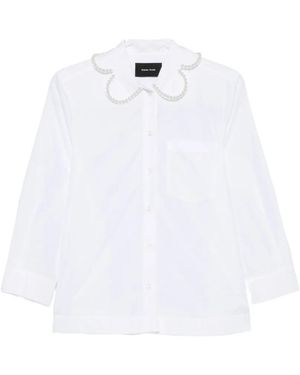 Simone Rocha Embellished-Collar Shirt - White