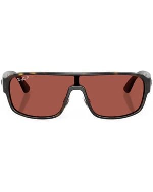 Ray-Ban Rb2233 Tortoiseshell-Effect Rectangle-Frame Sunglasses - Pink