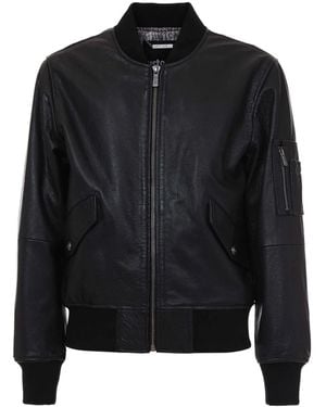 Just Cavalli Lederjacke mit Reißverschluss - Schwarz