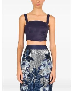 Lethicia Bronstein Diana Sequinned Floral Skirt - Blue