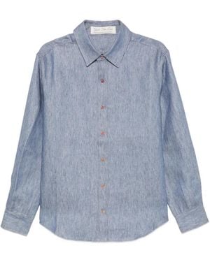 God's True Cashmere Denim Linen Shirt - Blue