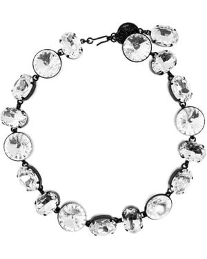 N°21 Collier À Pierres Rondes - Blanc