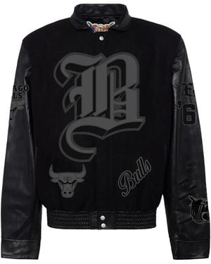 Jeff Hamilton X Nba Button-Fastening Jacket - Black