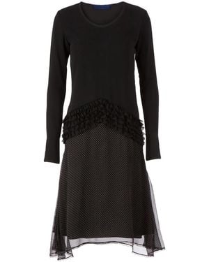 Sharon Wauchob Vestido Con Volantes En La Cintura - Negro