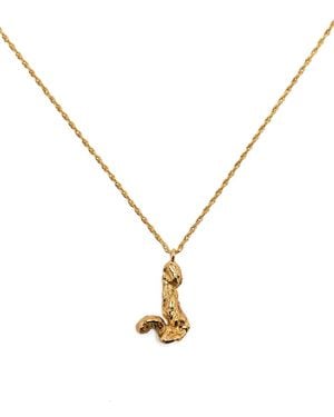Loveness Lee J Alphabet-Charm Necklace - Metallic