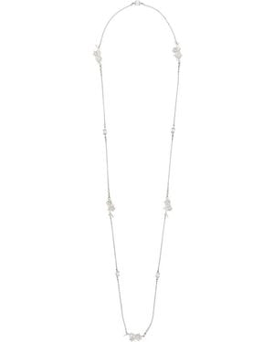 Shaun Leane Cherry Blossom Pearl And Diamond Necklace - White