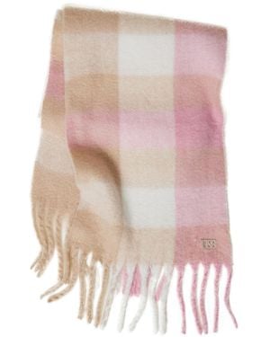 Twin Set Checked Scarf - Pink