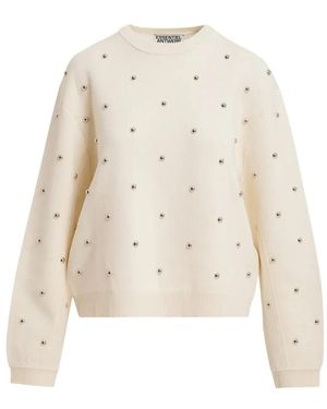Essentiel Antwerp Klou Pullover Mit Nieten - Weiß