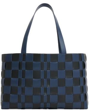 Mansur Gavriel Woven Leather Tote Bag - Blue