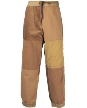 Emporio Armani Paneled Straight-Leg Pants - Natural