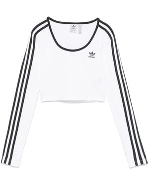 adidas クロップド Tシャツ - ブラック