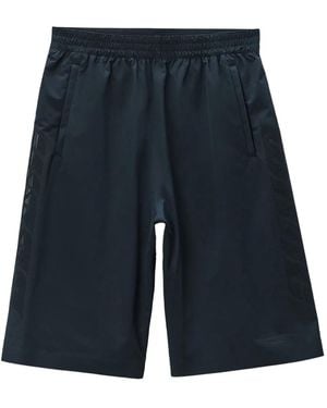 Alexander Wang Perforated-Logo Shorts - Blue