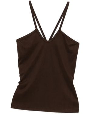 Imperial V-Neck Spaghetti-Strap Top - Black