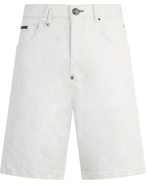 Philipp Plein Formentera Five-Pocket Shorts - White