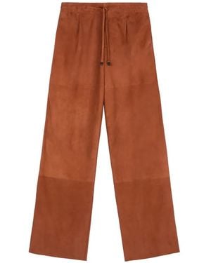 Tod's Drawstring Leather Pants - White