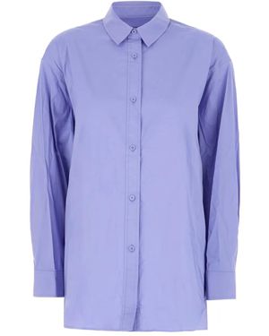 Juun.J Embroidered-Logo Shirt - Blue