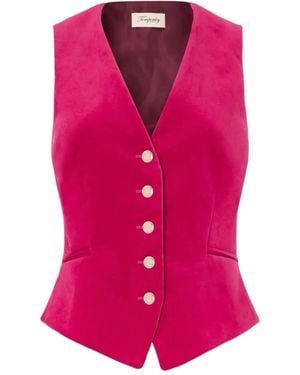 Temperley London Veston En Velours - Rose