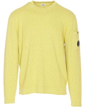 C.P. Company Pullover Mit Logo - Gelb