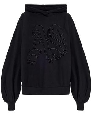 AllSaints Sudadera Con Capucha Y Bordado - Azul