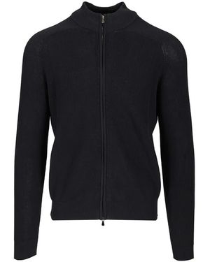 Al Duca d'Aosta Zip-Up Cardigan - Blue