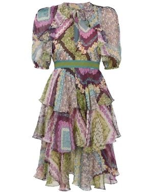 DSquared² Ruffled Belted Mini Dress - White